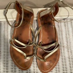 K JACQUES-- EPICURE SANDAL Gold 39 / 9